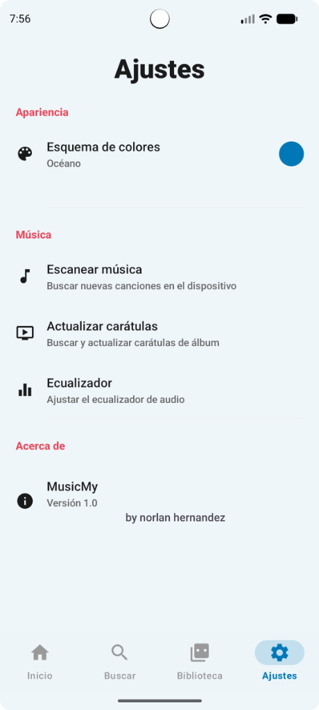 MusicMy Ajustes